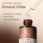 Self Tanning Drops for Face - USA Made with Organic & Natural Ingredients, Bronzing Face Tanning Drops with Aloe Vera, Non Toxic Self Tanner for Sunless Fake Tan & Natural Glow, Cruelty & Toxin Free
