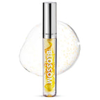 Blossom Moisturizing and Hydrating Shimmer Sparkle Lip Oil with Olive Oil + Grape Seed Oil, Infused with Real Flowers, 3g, Mango