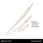 Morphe Micro Dual Eyebrow Pencil - Dual-Ended Brow Pencil Featuring a Retractable, Ultra-Precise, Pointed Tip - Richly Pigmented, Smooth-Gliding, Long-Lasting Wax Formula - Macadamia (0.003 oz)