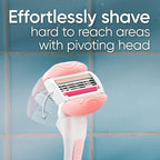 Gillette Venus ComfortGlide White Tea Women's Razor, Handle + 4 Blade Refills