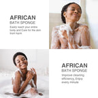 UJFQBH 3 Pieces African Bath Sponge African Net Long Net Bath Sponge Exfoliating Shower Body Scrubber Back Scrubber Skin Smoother,Great for Daily Use (Yellow,Yellow,Yellow)