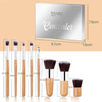 All In One Color Correcting Palette + 8 Makeup Brushes, 3D Cosmetics Cream Contour Highlighting Foundation Makeup Palette Long Lasting for Sculpt &Highlighting, Define Cheekbones