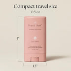 SPF 50 Sheer Mineral Sunscreen Stick - Vegan, Reef Safe, Non-Nano Zinc, Face Sunblock Stick, No White Residue, Ideal for Travel & Kids