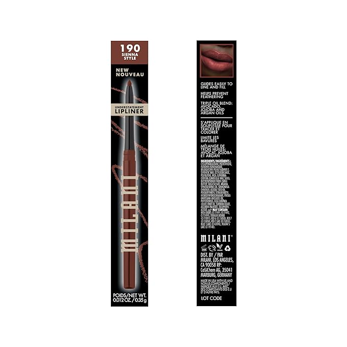 Milani Understatement Lipliner Pencil - Highly Pigmented Retractable Soft Lip Liner Pencil, Easy to Use Lip Makeup