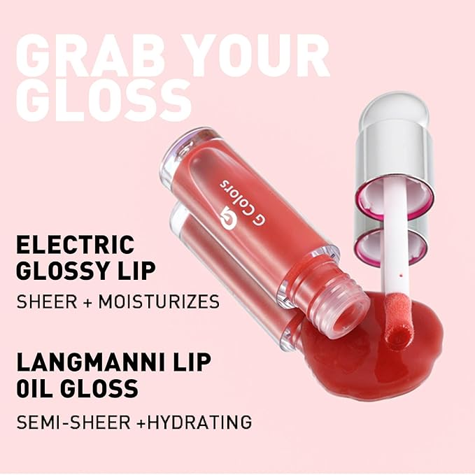 3 PCS Hydrating Lip Glow Oil Lip Stain, Moisturizing Nourishing Lip Gloss,High Shine, Smooth Finish Gloss Tinting And Non-Sticky Lip Oil For Dry Lips