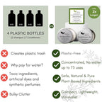 Shampoo Bar and Conditioner with Travel Tins | Lemongrass, Lavender, Tea Tree Oil | Clarifying & Growth | For Oily Hair | USA 2-pk