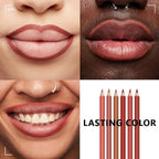 6-Color Velvet Matte Lipstick Pencils Pack for Lips Makeup, Ultra Smooth Creamy Hydrating, Long-Lasting High lmpact Color Soft Finish, Moisturized Lips (6Pcs Matte Lip pencils Set-D, Pack of 1)