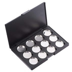 Empty Magnetic Eyeshadow Makeup Palette with 12Pcs 26mm Round Metal Pans
