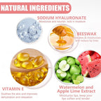 3PCS Bee Lip Balm Honey Pot,Honey&Apple Lime)