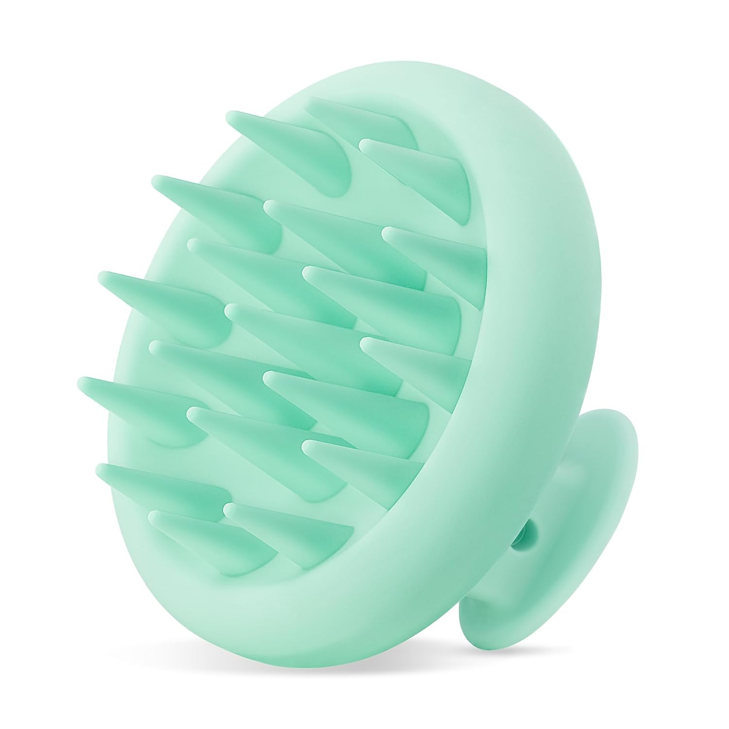 HEETA Scalp Massager Hair Growth, Scalp Scrubber with Soft Bristles, Integrated Silicone Design, Scalp Exfoliator for Dandruff Removal & Relax Scalp, Shampoo Brush Fit Wet Dry Hair Use, Light Green