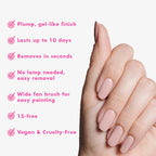 Olive & June Long Lasting Nail Polish Set | Includes 6 Chip-Resistant Shades (Pink Goldfish, HD, Grateful & Kind, CCT, LD, CV) + Top Coat | Vegan, Cruelty-Free | Salon-Quality at Home