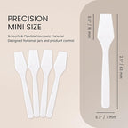 PANA (200 Pieces of White Color Cosmetic Make Up Disposable Plastic 2.5" Spatulas Skin Care Facial Cream Mask Spatula
