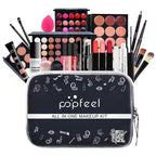 All In One Makeup Kit for Women Full Gift Surprise Makeup Set Includes Makeup Brush Set Eyeshadow Palette, Lip Gloss Set, Liquid Lipstick, Makeup Sponge, Foundation, Concealer, Eyebrow Pencil, Blush