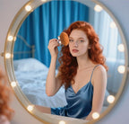 Extra Large Kabuki Brush Set for Body and Face, for blush, loose powder manicure multi-functional and tanning, Gift for women with Velvet Bag(RoseGold 2pcs)