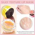 3PCS Bee Lip Balm Honey Pot,Honey&Apple Lime)