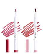 Lip Stain Marker Pen Set, 2Pcs Lip Liner Longlasting