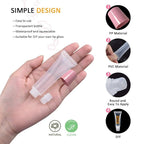 AMORIX 50PCS Lip Gloss Tubes 20ml Pink Cap Lip Gloss Containers Empty Lip Balm Tubes Refillable Cosmetic Squeeze Lipgloss Tubes + 2 x 20ml Syringes Tag Labels for DIY Lip Gloss Glitter