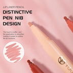 YOUNG VISION Gourd-Shaped Precision Liquid Lipstick & Lipliner - Nude Matte Shades