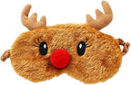 Cute Eye Mask for Sleeping Plush Cartoon Animal Sleep Plush Eye Mask Relaxation Suitable for Travel Family Party Toys for Christmas Elk Deer