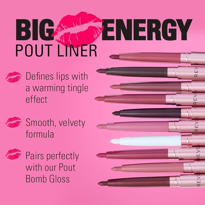 Revolution Beauty, Pout Bomb Plumping Lip Liner, Long Lasting Lip Shaper with Hyaluronic Acid & Vitamin E, Vegan & Cruelty-Free, Clear