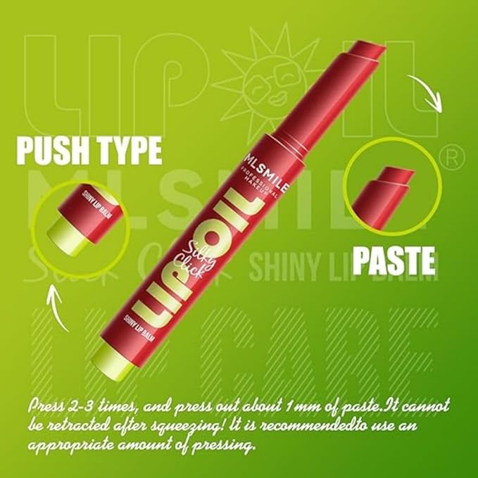 3 Colors Fat Lip Oil Click Slick,Non-stick High