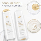 Dove Bond Strength Shampoo & Conditioner Set + Hair Mask Serum Bundle – Bond Repair Treatment for Damaged and Frizzy Hair (3 Piece Set)