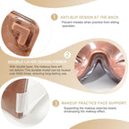 Makeup Practice Face Kit, Makeup Mannequin Face with Makeup Practice Face Board, 3D Reusable Practice Eye Makeup Face Eyeshadow Mannequin for Professional Makeup Artist and Beginner to Practice Makeup