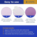 UV Detection Stickers for Sunscreen Reapply Reminder, Suitable for Kids & Adults, 40 Sticker Patches, Sun Cream Detection New