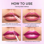 evpct Hot Pink Metallic Glitter Lip Liner and Lipstick Combo Lip Gloss Stain Set Makeup for Women Long Lasting Waterproof 24, Rose Pink Frosted Metallic Shimmer Glossy iridescent Liquid Lipstick 07