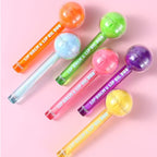 Tinted Lip Balm Lollipop Lip Gloss, Magic pH Color Changing Pink Lipstick & Vitamin E Clear Lip Oil Combo, Hydrating Plumping Lip Care Product for Girls (Purple)