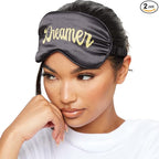 SMUG Satin Sleep Mask & Eye Mask | Travel Sleep Masks for Women & Men | Soft Sleeping Eye Mask to Nourish Skin & Reduce Dark Circles | Eye Sleep Mask Shades to Block Out Light | Dreamer