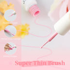 JODSONE Nail Art Gel Liner Set 10 Colors Pink Collection Gel Nail polish Need U V Lamp Cured at Home Salon Design Gift for Girls