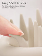 HEETA Scalp Massager Hair Growth, Scalp Scrubber with Soft Bristles, Integrated Silicone Design, Scalp Exfoliator for Dandruff Removal & Relax Scalp, Shampoo Brush Fit Wet Dry Hair Use, Oatmeal