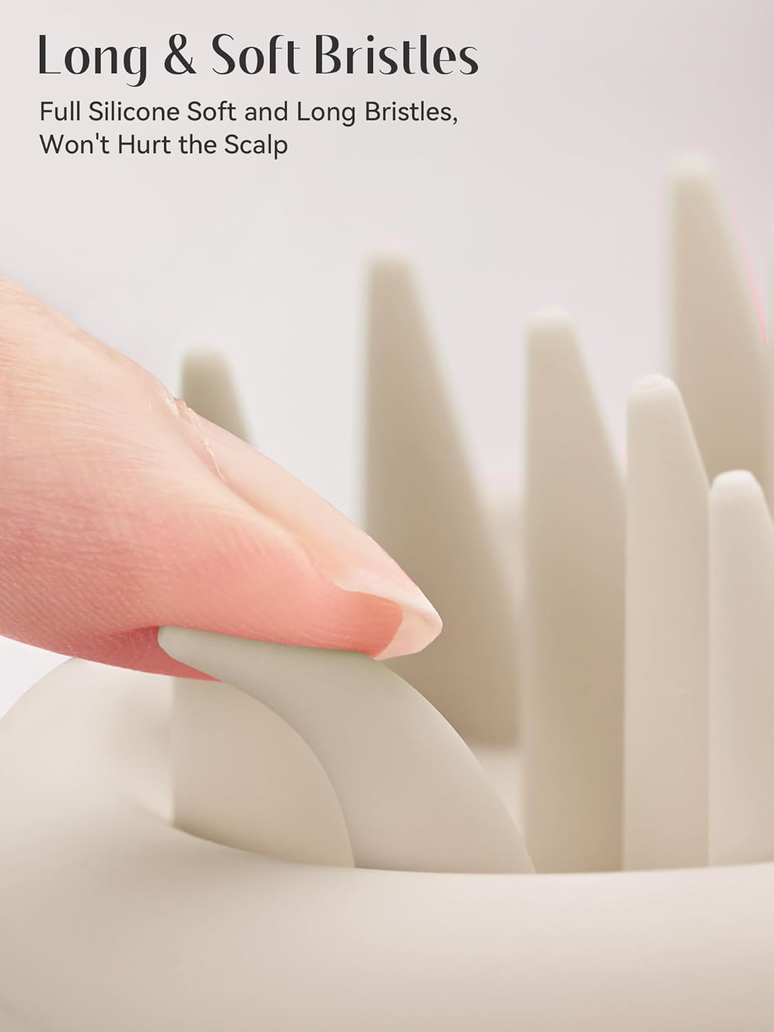 HEETA Scalp Massager Hair Growth, Scalp Scrubber with Soft Bristles, Integrated Silicone Design, Scalp Exfoliator for Dandruff Removal & Relax Scalp, Shampoo Brush Fit Wet Dry Hair Use, Oatmeal