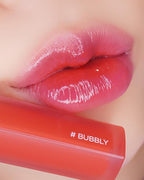 HOLIKA HOLIKA Heart Crush Glow Lip Tint Air – Korean Lip Tint with High Shine Juicy Fruit Jam Colors Lip Stain – Hydrolyzed Collagen & Vitamin C (04 BUBBLY)