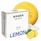 Maka Nature Low-Carbon Shampoo Bar | Korean K-Beauty Haircare with Natural Ingredients for Scalp & Hair Types | Vegan, Eco-Friendly, pH balanced, 3.35oz (Lemon)