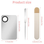 Picasso Spatula Makeup Korean Stainless Steel Makeup Spatula and Palette Set Professional Facial Makeup Tools Foundation Spatula Cosmetic Spatula Tool Makeup Mixing Palettes
