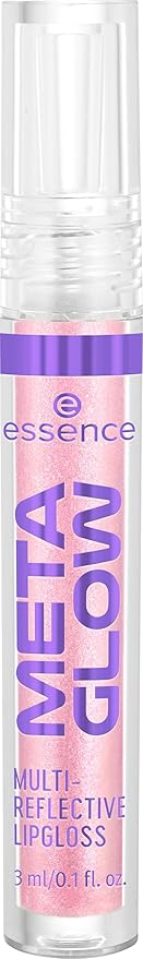 essence | Meta Glow Multi-Reflective Lip Gloss | Iridescent Shimmer, Holographic, Non-Sticky & Comfortable | Vegan & Cruelty Free (02 | Digital Pink)