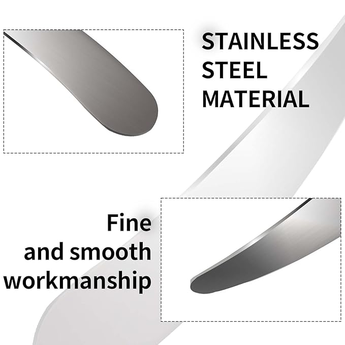 2Pcs Mini Metal Cosmetic Spatulas, Makeup Spatulas, Skincare Spatula, Cream Spatula, Beauty Accessories for Mixing and Sampling Plant Masks, Skin Care Creams, Eye Cream, Essences(Silver)