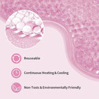 Cooling Eye Mask Gel Eye Mask Reusable Cold Eye Mask for Puffy Eyes, Eye Ice Pack Eye Mask with Soft Plush Backing for Dark Circles, Migraine, Stress Relief