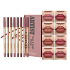 8pcs Nude Lip Liner Makeup Set - Waterproof & Smudge-Proof Matte Pencil, Long-Lasting & Durable, Smooth & Easy Glide, Non-Smudge, Contouring, Filling & Layering (Set 2, 8 Count (Pack of 1))