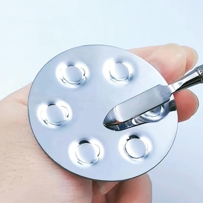 Metal Mixing Palette Makeup Spatula, Foundation Mixing Palette
