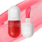 Lip Plumper Gloss High-Shine Liquid Lip Plumping Color, Long-Lasting Plumper Pout, Moisturizing, Non-Sticky With Natural Ginger Extract Portable 6 Colors (06#Strawberry)