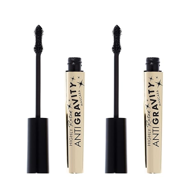 Milani Mascara Volume and Length, Highly Rated Anti-Gravity Black Shade with Castor Oil and Molded Hourglass Shaped Lash Coating Mascara Wand - 2 Pack