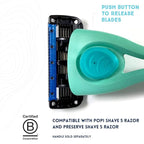 Preserve Five Blade Replacement Cartridges for Shave 5 Recycled Razor, 4 Count