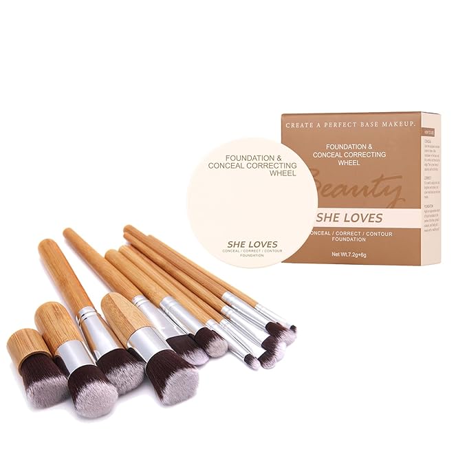 Foundation Concealer Palette with Makeup Sponges & Applicator,