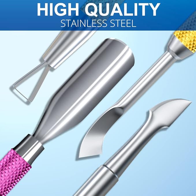 2pcs metal pink-yellow gradient cuticle