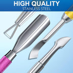 2pcs metal pink-yellow gradient cuticle