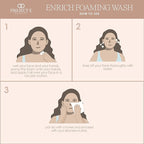Project E Beauty Enrich Foaming Wash Gentle Cleansing | Moisturizing Daily Face Cleanser | Removes Dirt & Excess Oil | Brightens Skin | Hydrating Formulation | Clear & Smooth Skin | 150ml
