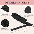4PCS Volumizing Hair Clips for Root Lift & Volume - Instant Bangs Roller Clips for Effortless Curls & Lift - Velcro Rollers For Hair - Hair Rollers For Women - Black